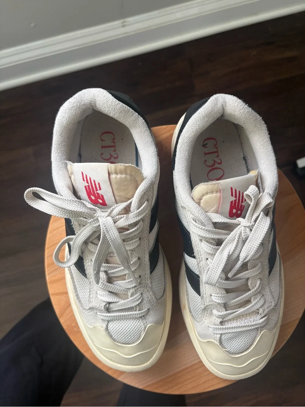 Casual womens New Balance CT302 Sneakers in Off-White and black detail